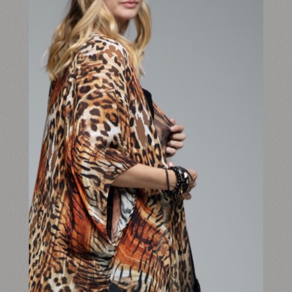 🔥Wild Thing Leopard Print Kimono Duster NWT - Picture 5 of 8